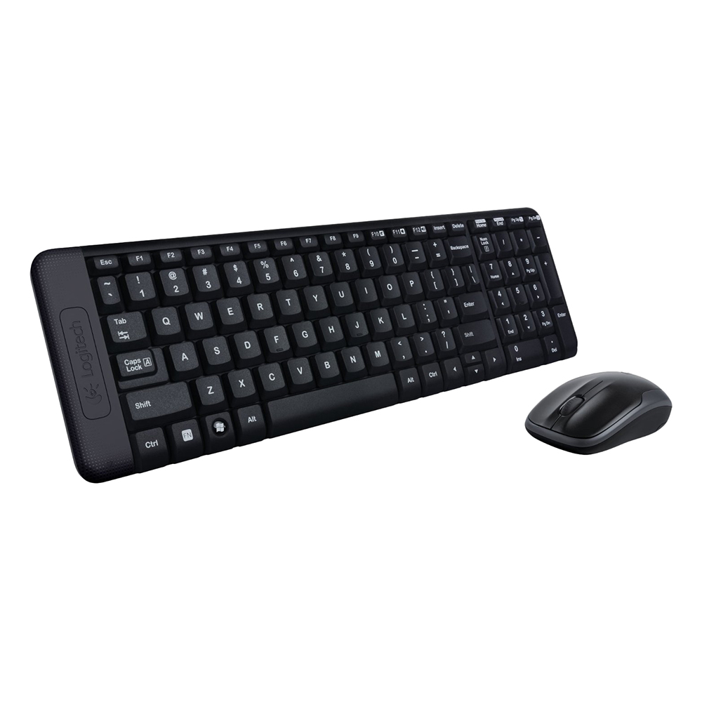 Combo chuột phím không dây Logitech MK215 - nhỏ gọn với đủ phím số, 1 đầu thu USB, không dây 10m, pin 2 năm - Hàng chính hãng